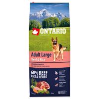 ONTARIO Dog Adult Large Beef & Rice Velikost balení: 12kg