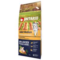 ONTARIO Dog Adult Medium Chicken & Potatoes & Herbs Velikost balení: 12kg