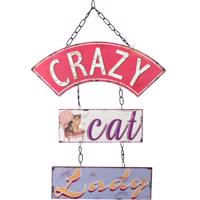 Plechová cedule "Crazy cat lady"