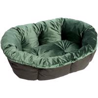 Polštář Ferplast Sofa pro koš pro psy Siesta Deluxe - sametově zelený - 4: D 64 x Š 48 x V 25 cm