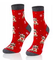 Ponožky s vánoční kočkou Grumpy Cat Číslo: vel. 38-40