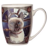 Porcelánový hrnek kočka kouzelnice - design Lisa Parker