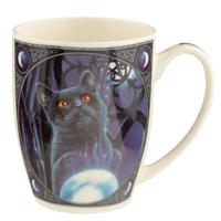 Porcelánový hrnek s magickou kočkou - design Lisa Parker