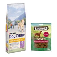 Purina Dog Chow granule 14 kg + AdVENTuROS Nuggets zdarma - Complet/Classic s jehněčím