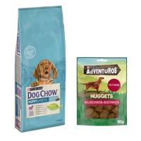 Purina Dog Chow granule 14 kg + AdVENTuROS Nuggets zdarma - Puppy Lamb
