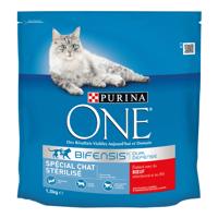 PURINA ONE Sterilované hovězí maso pro kočky, pšenice - 2 x 1,5 kg