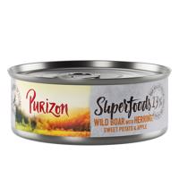 Purizon Adult  / Organic / Superfoods - bez obilovin za skvělou cenu - Superfoods  divočák se sleděm, batáty a jablkem (6 x 70 g)