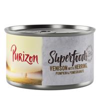 Purizon konzervy 24 x 140 / 200 g / kapsičky 24 x 300 g za skvělou cenu - zvěřina se sleděm, dýní a granátovým jablkem  Superfoods 24 x 140 g