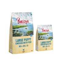 Purizon NOVÁ RECEPTURA/Single Meat - bez obilovin - 12 + 2 kg zdarma - Large Puppy kuře & ryba - bez obilovin