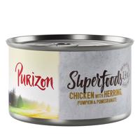 Purizon Superfoods 12 x 140 g - kuřecí se sleděm, dýní a granátovým jablkem