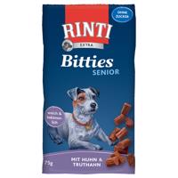 RINTI Extra Bitties Senior - Kuřecí & krůtí (6 x 75 g)