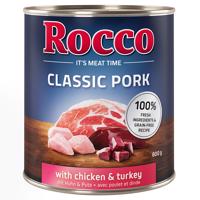 Rocco Classic Pork 24 x 800g - výhodné balení - kuřecí a krůtí