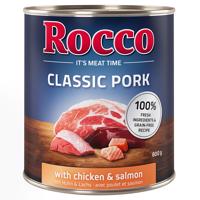 Rocco Classic Pork 24 x 800g - výhodné balení - kuřecí a losos