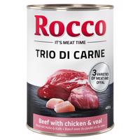 Rocco Classic Trio di Carne - 24 x 400 g - hovězí, kuřecí a telecí