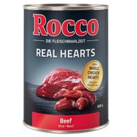 Rocco jedna konzerva 1 x 400 g - Real Hearts: hovězí s kuřecími srdíčky