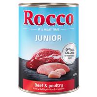 Rocco Junior 6 x 400 g za akční cenu - drůbeží s hovězím