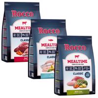 Rocco Mealtime granule, 3 x 1 kg  - 15 % sleva - 3 x 1 kg (hovězí, bachor, ryba)