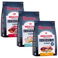 Rocco Mealtime granule, 3 x 1 kg  - 15 % sleva - 3 x 1 kg (hovězí, s rybou, kuřecí)