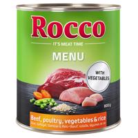 Rocco Menu / Cesta kolem světa, 24 x 800 g - 20 + 4 zdarma - Menu Hovězí, drůbeží, zelenina & rýže