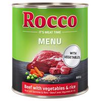 Rocco Menu / Cesta kolem světa, 24 x 800 g - 20 + 4 zdarma - Menu  Hovězí, zelenina & rýže