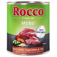Rocco Menu / Cesta kolem světa, 24 x 800 g - 20 + 4 zdarma - Menu  Jehněčí, zelenina & rýže