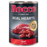Rocco Real Hearts 6 x 400 g - hovězí s celými kuřecími srdci