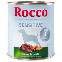 Rocco Sensitive,  24 x 800 g - 20 + 4 zdarma! - Zvěřina & těstoviny
