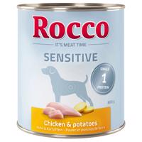 Rocco Sensitive 24 x 800 g - kuře a brambory