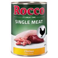 Rocco Single Meat konzervy, 6 x 400 g - 5 + 1 zdarma - kuřecí