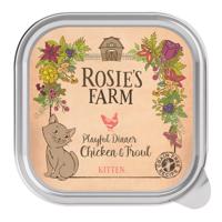 Rosie's Farm Adult mističky, 16 x 100 g za skvělou cenu!  - kitten: kuře a pstruh