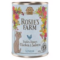 Rosie's Farm konzervy, 18 x 400 g, za skvělou cenu - Senior: kuřecí a losos
