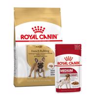 ROYAL CANIN French Bulldog Adult 3 kg + Medium Adult v omáčce 10× 140 g