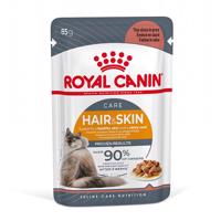 Royal Canin Hair & Skin Care - jako doplněk: kapsičky 12 x 85 g Royal Canin Hair&Skin v omáčce