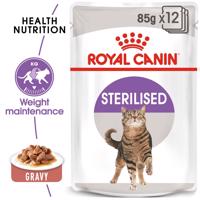 ROYAL CANIN STERILISED mokré krmivo v omáčce pro kastrované kočky 12 × 85 g