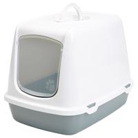 Savic toaleta pro kočky Oscar - Výhodná sada: Toaleta Oscar bílá/světle šedá + 2 x náhradní uhlíkový filtr + 12 ks Bag it up