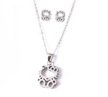 Set náušnice a náhrdelník Hello Kitty - chirurgická ocel