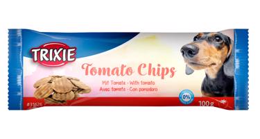Snack Chips, lupínky pro psy s rajčetem, ø 4 cm, 100g