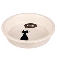 Trixie keramická miska s motivem kočky - Výhodné balení: 2 x 250 ml, Ø 13 cm