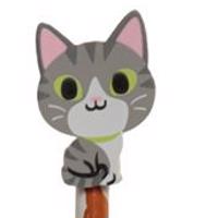 Tužka s gumou s kočkou Barva: šedá