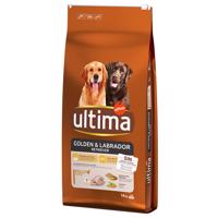 Ultima Dog Golden & Labrador Retriever s kuřecím - výhodné balení: 2 x 14 kg