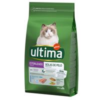 Ultima Feline Sterilized Hairball s pstruhem - 1,5 kg