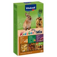 Vitakraft krekry Trio-Mix pro zakrslé králíky - 3 x 3 mix (popcorn, zelenina, hrozny)