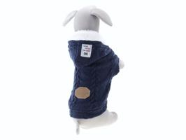 Vsepropejska Argo zateplený svetr pro psa Barva: Modrá, Délka zad (cm): 21, Obvod hrudníku: 30 - 40 cm