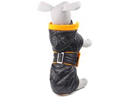 Vsepropejska Coldy bunda pro psa s kapucí Barva: Černo-oranžová, Délka zad (cm): 38, Obvod hrudníku: 30 - 54 cm