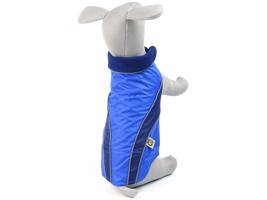 Vsepropejska Collar bunda pro psa s reflexními prvky Barva: Modrá, Délka zad (cm): 25, Obvod hrudníku: 34 - 43 cm