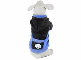 Vsepropejska Cool fleecová mikina pro psa s kapsičkou Barva: Černo-modrá, Délka zad (cm): 21, Obvod hrudníku: 30 - 38 cm