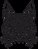 Vsepropejska Dřevěná mandala na zeď kočka 5 Rozměr (cm): 38 x 30, Dekor: Černá