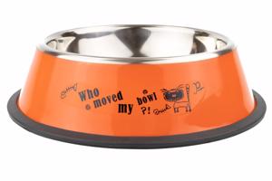 Vsepropejska Empty miska pro psa s tlapkami Barva: Oranžová, Rozměr (cm): 19