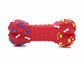 Vsepropejska Fame gumová kost pro psa Barva: Červená, Rozměr (cm): 25