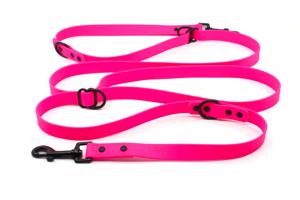 Vsepropejska Flip silikonové přepínací vodítko pro psa | 260 cm Barva: Růžová, Šířka vodítka: 2 cm